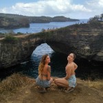 2 Girls at Broken Beach - West Nusa Penida Tour