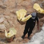 Worker Carry Out 80-90 KG Sulfur