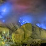 Blue Fire At The Bottom Of Ijen