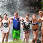 Alam Rafting - Stop at waterfall