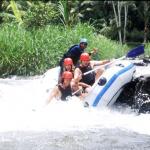 Bali International Rafting - paddle on and strugle