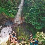 Bali International Rafting - stop at waterfall