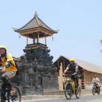 Bicycle Pass The Balinese Hindu Temple - Bali Cycling + Bali Rafting